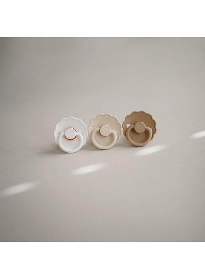 Frigg Daisy Natural Rubber BPA-Free Baby Pacifier (Aurora/Bright White, 0-6 Months) Pack of 2 - Image 5