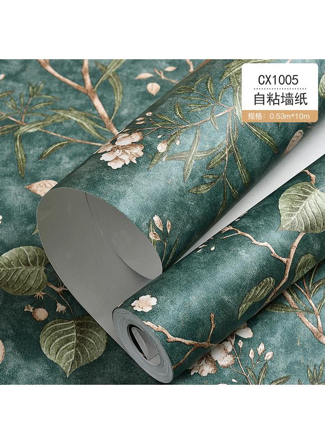 الأزرق جي دبليو ورق الحائط الأمريكي ذاتي اللصق غرفة نوم 3D ريترو غير منسوجة التلفزيون خلفية جدار غرفة المعيشة ذاتية الالتصاق ورق الحائط بالجملة - Image 1