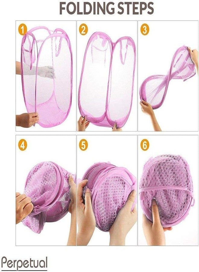 Kolar Nylon Mesh Laundry Basket|Laundry Bag Foldable|Easy to Carry Handle- for Home, Dorms & Hostel (Multicolor) - Image 5