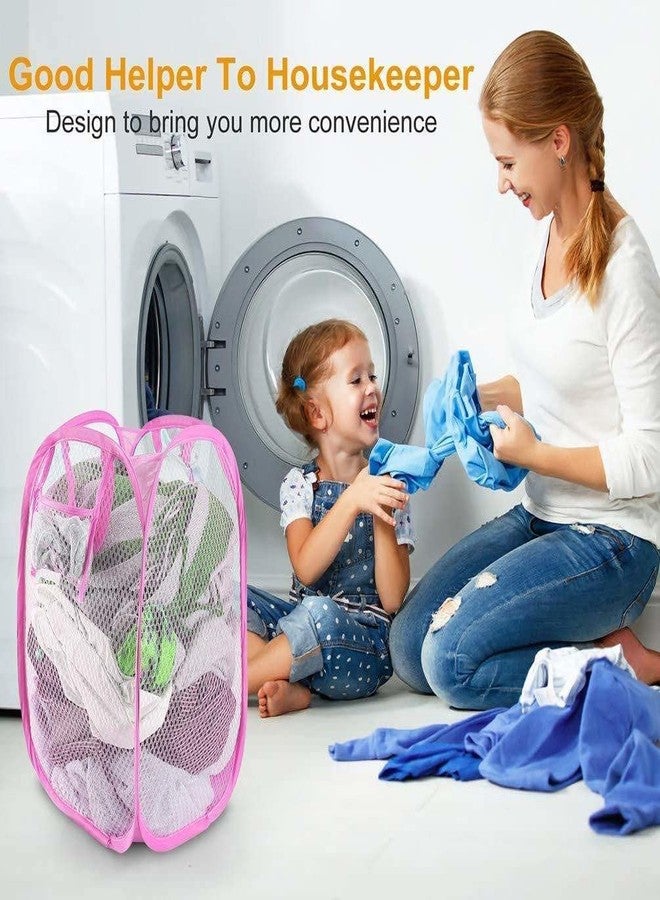 Kolar Nylon Mesh Laundry Basket|Laundry Bag Foldable|Easy to Carry Handle- for Home, Dorms & Hostel (Multicolor) - Image 4