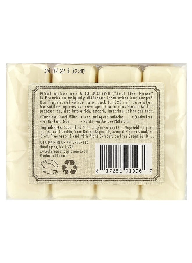 A La Maison De Provence A La Maison de Provence, Hand & Body Bar Soap, Sweet Almond, 4 Bars, 3.5 oz (100 g) Each  - Image 2