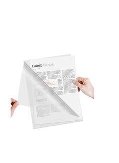 MARKQ Clear File, A4 Plastic Transparent Folders L-Type For Documents Paper Storage School Office Supplies (Pack of 12)  - Image 5