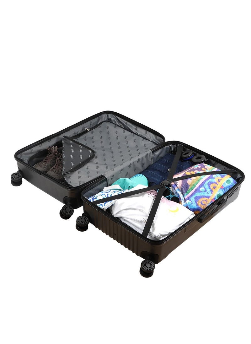 Biggdesign - Biggdesign Lightweight Ocean Design Carry On Luggage with Spinner Wheel and Lock System Gray 20-Inch - Image 1