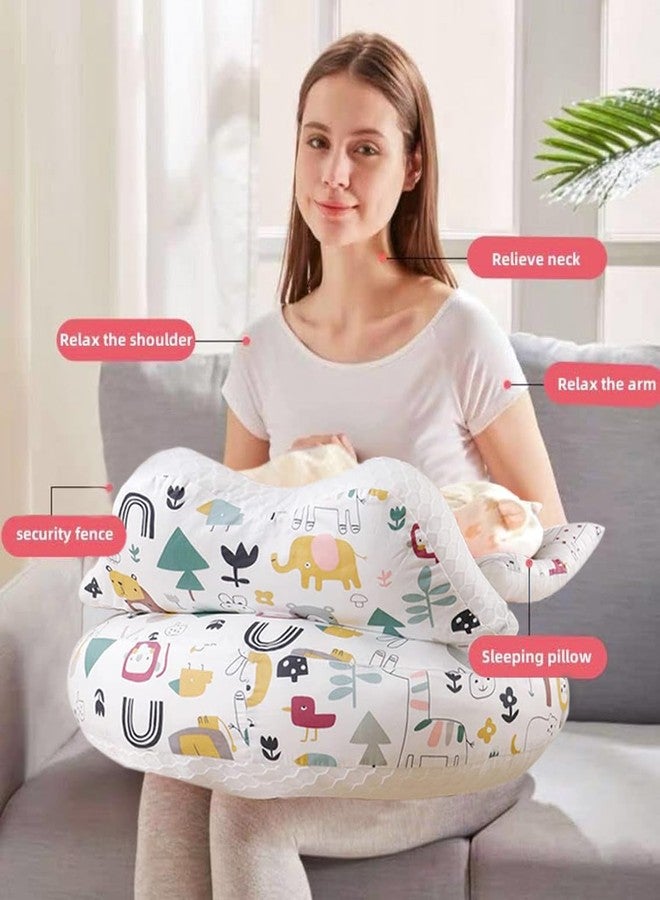 Proliva وسادة رضاعة للأطفال حديثي الولادة مع غطاء قابل للفصل، وسادة رضاعة طبيعية للأمهات والرضع، مجموعة دعم لوسادة رضاعة الأطفال مع غطاء قابل للإزالة - Image 5