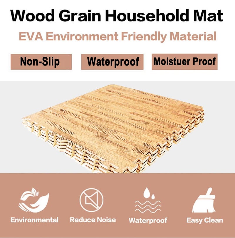 VGRASSP Anti Skid Elegant Look Floor Mat Wooden Texture Flooring Kid’s Interlocking Mat Made in India Flooring mat - (48x78 cm)(4 Pieces) - Image 4