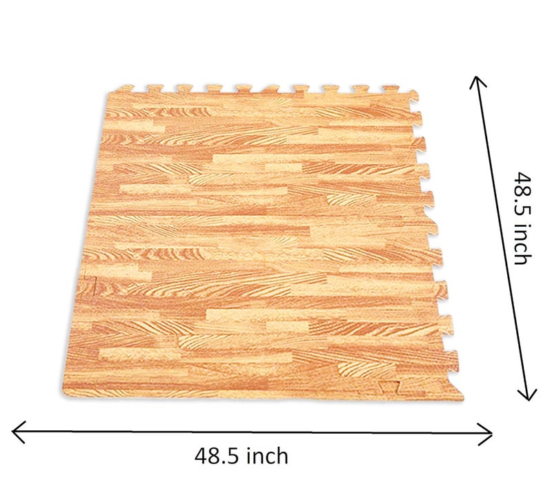 VGRASSP Anti Skid Elegant Look Floor Mat Wooden Texture Flooring Kid’s Interlocking Mat Made in India Flooring mat - (48x78 cm)(4 Pieces) - Image 3