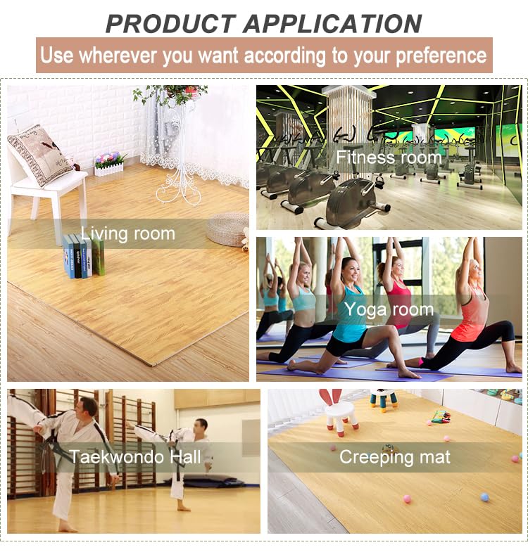 VGRASSP Anti Skid Elegant Look Floor Mat Wooden Texture Flooring Kid’s Interlocking Mat Made in India Flooring mat - (48x78 cm)(4 Pieces) - Image 5
