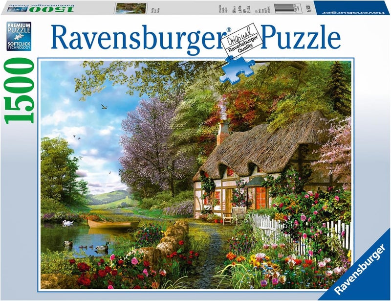 Ravensburger Country Cottage 1500 Piece Jigsaw Puzzle for Adults – Softclick Technology Means Pieces Fit Together Perfectly, Green - Image 2