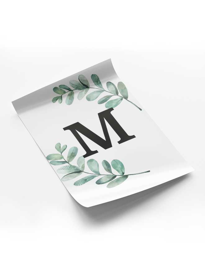 لوحة بوستر ديكور لوحة بدون فريم مع أربع قطع منفصلة من اللاصق ذو الوجهين تصميم حرف M غرفة النوم غرفة المعيشة وديكور المكتب - Image 1