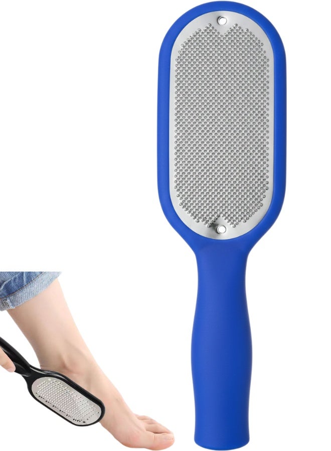 Manual Foot File and Rasp for Dead Skin Removal, Stainless Steel High-Quality Pedicure Tool for Calluses, Cracked Heels, and Rough Skin, Professional Foot Scraper for Home and Salon Use, Ergonomic Blue Handle for Comfortable Grip, Durable Foot Care Instrument for Men and Women, Thick Skin Remover and Hard Skin Exfoliator, Heavy-Duty Personal Foot Care Tool for Soft, Smooth, and Healthy Feet - Image 1