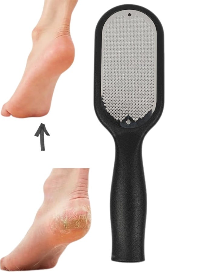 Pedicure Foot File Stainless Steel Callus Remover Ergonomic Handle Waterproof Multicolor 25 cm - Image 1
