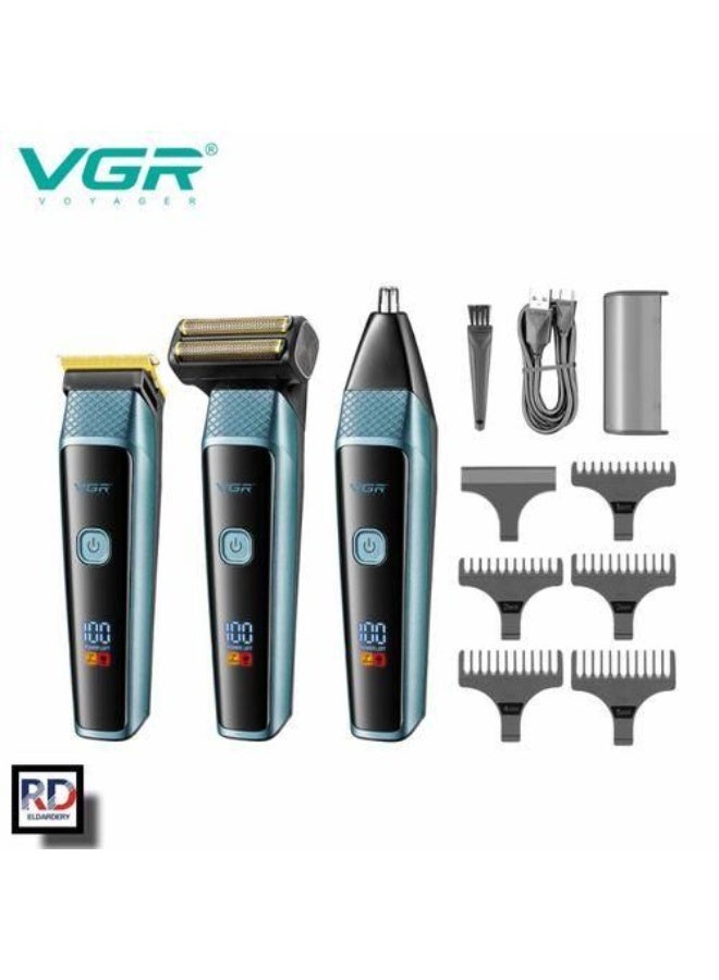 في جي آر مجموعة العناية الاحترافية VGR VL-366 إصدار محدود 3 في 1، أزرق - Image 5
