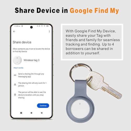 Reyke GPS Tracker Android, Air Smart Tag Compatible with Google Find My (Android Only), Key Finder for Keys, Luggage, Suitcase, Wallet, IP66 Waterproof, White - Image 5