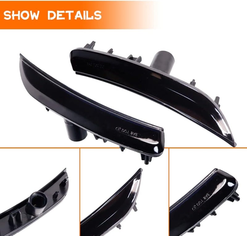 Tonsya Smoked Lens Side Marker Light Housings for Chrysler 200 - Image 2