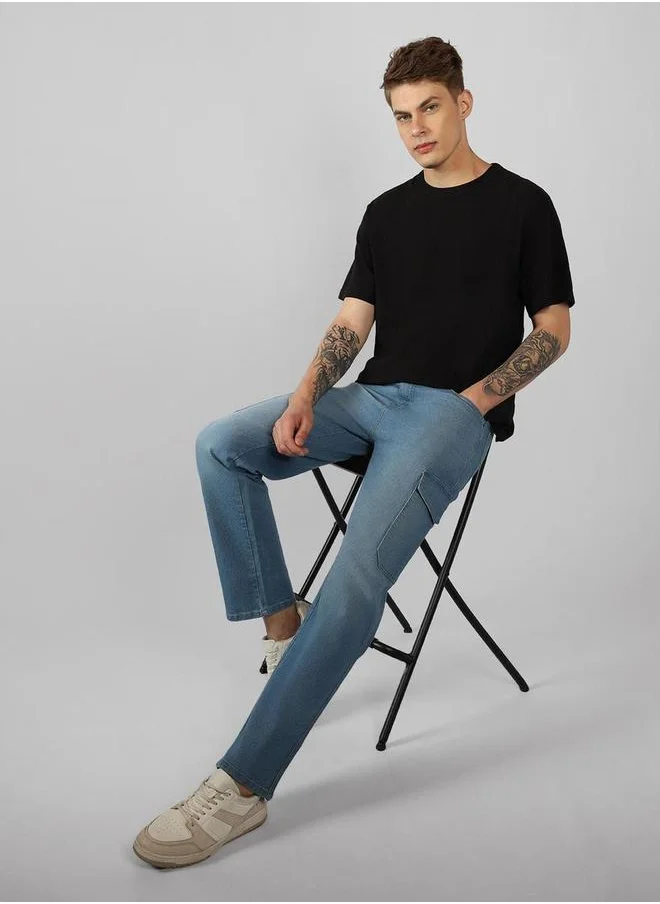 Dennis Lingo Relaxed Fit Cargo Jeans for Men by Styli