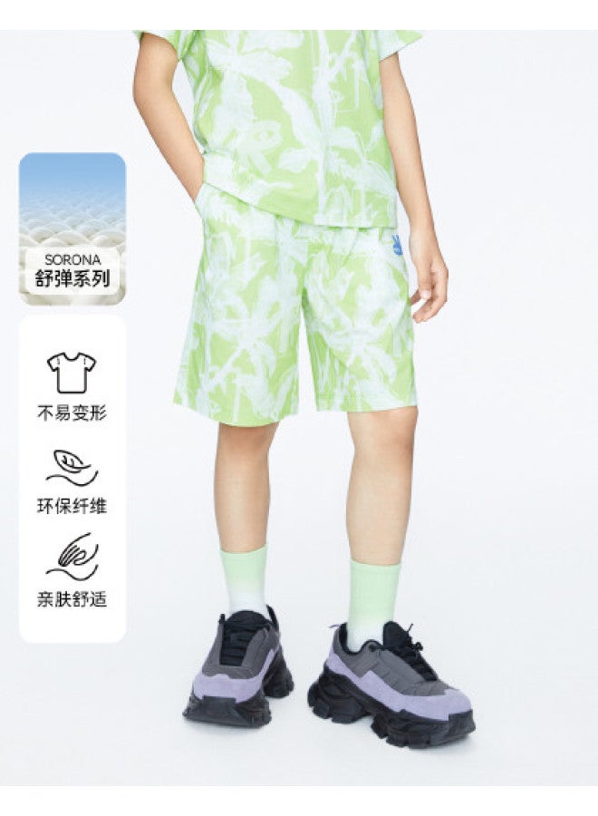 Annil boys' Summer Shorts New Breathable Stretch Casual Running Athletic 5-pocket Shorts - Image 1