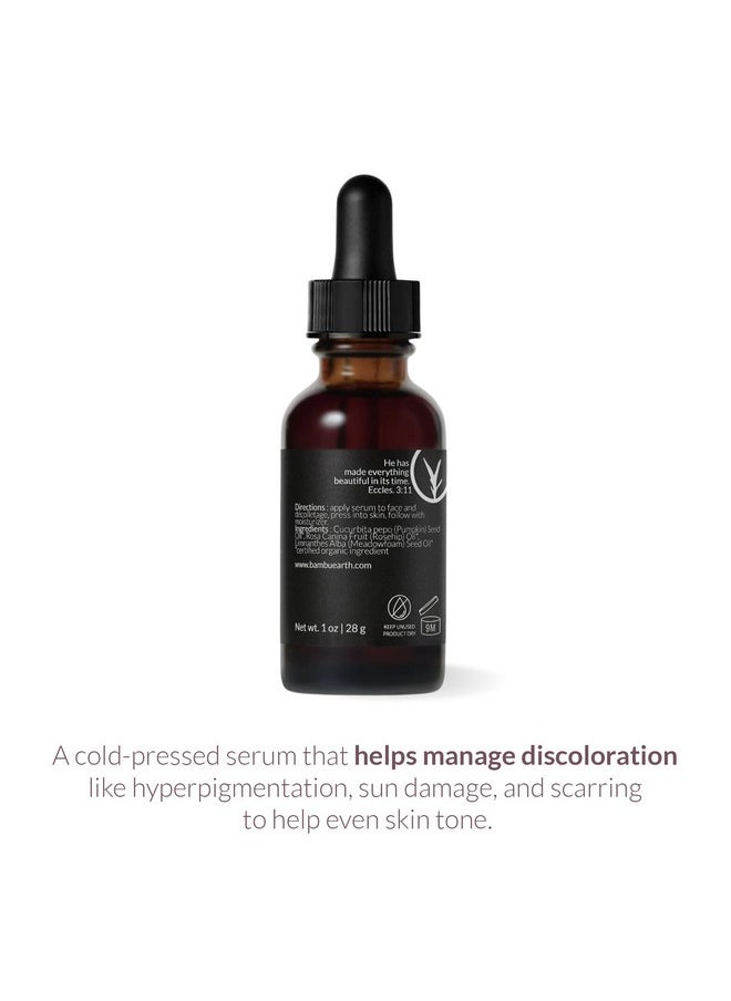 BambuEarth - Bambu Earth Coldpressed Repairing Facial Serum Organic Ingredients Rosehip And Vitamin C Facial Serum For Women To Help Even Skin Tone And Recover From Hyperpigmentation & Sun Damage (1 Oz) - Image 1