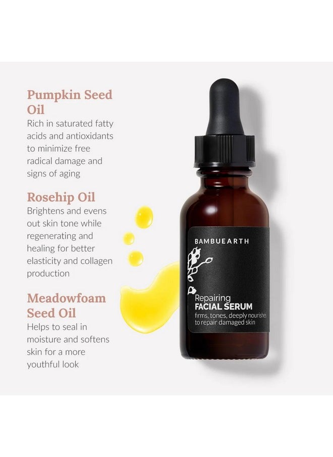 BambuEarth - Bambu Earth Coldpressed Repairing Facial Serum Organic Ingredients Rosehip And Vitamin C Facial Serum For Women To Help Even Skin Tone And Recover From Hyperpigmentation & Sun Damage (1 Oz) - Image 1