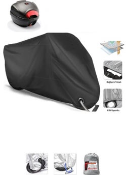 Breen Rear Bag And Lock Compatible Black Motorcycle Canvas For Mondial 125 Uag, Safe  - Image 1