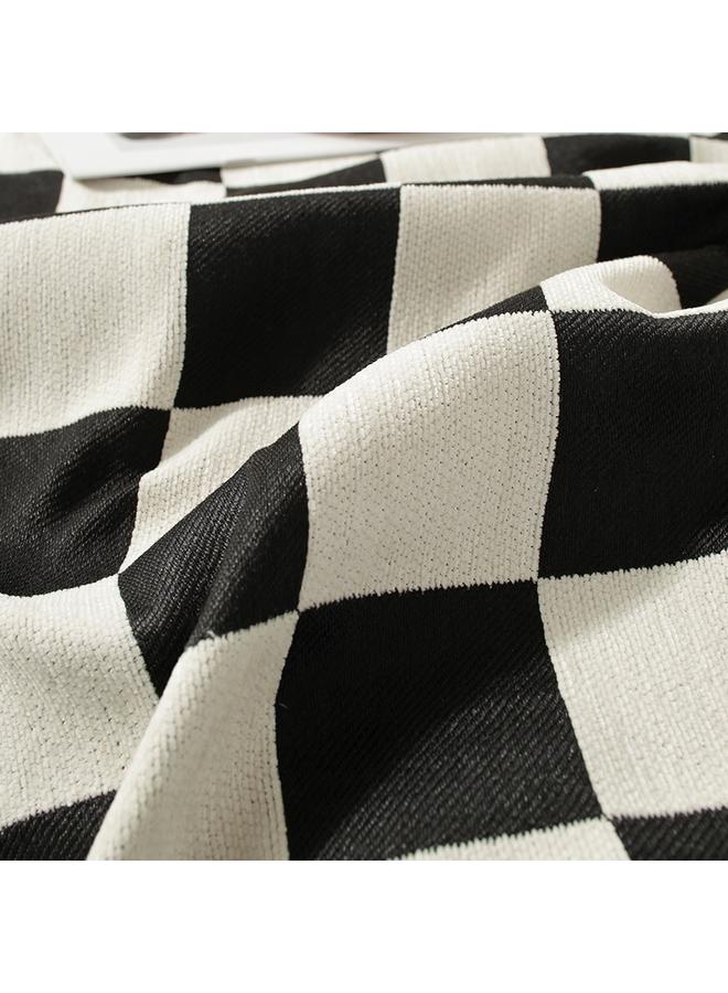 Bluejw Chenille Sofa Towel Full Cover Cloth Ins Style Simple Checkerboard Four Seasons Universal Anti-Cat Scratch Sofa Cover Cloth Cover Towel  - Image 5