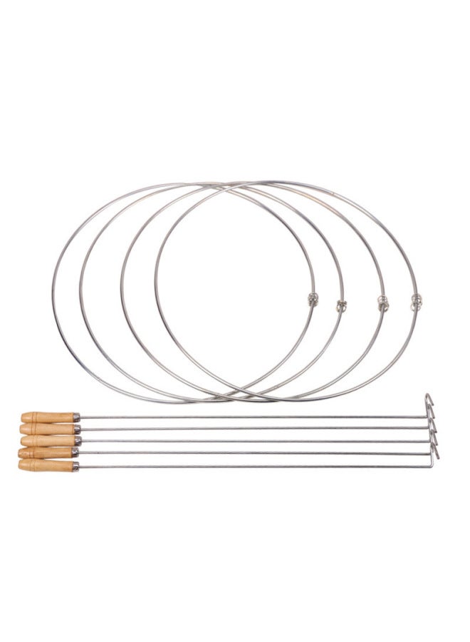 Kidsren's Nostalgic Toy Rolling Hoop Family Interactive Push Hoop Kindergarten Outdoor Sensory Training Toy-Color:38CM  - Image 1