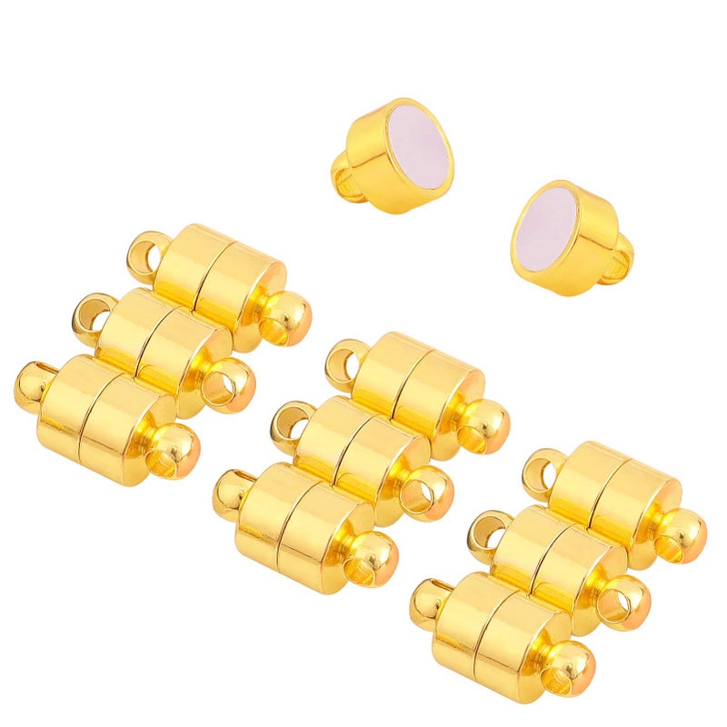 Yumttero 10Piece Magnetic Necklace Bracelet Clasps and Closures for Jewelry Making Magnet Jewelry Extenders for Women Rhodium Plated
