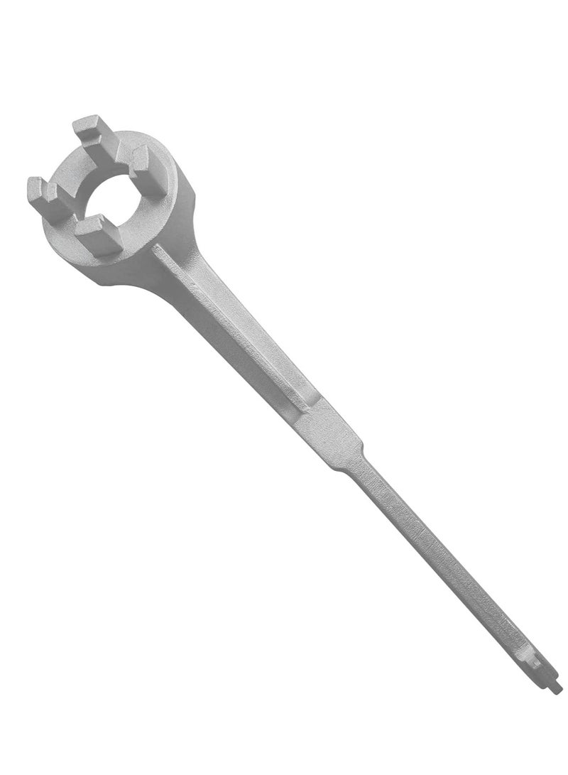 Aluminum Drum Wrench, Drum Plug Wrench Opener for Opening 10 15 20 30 50 55 Gallon Drum, Fits 2 in and 3/4 in Bung Caps - Image 4