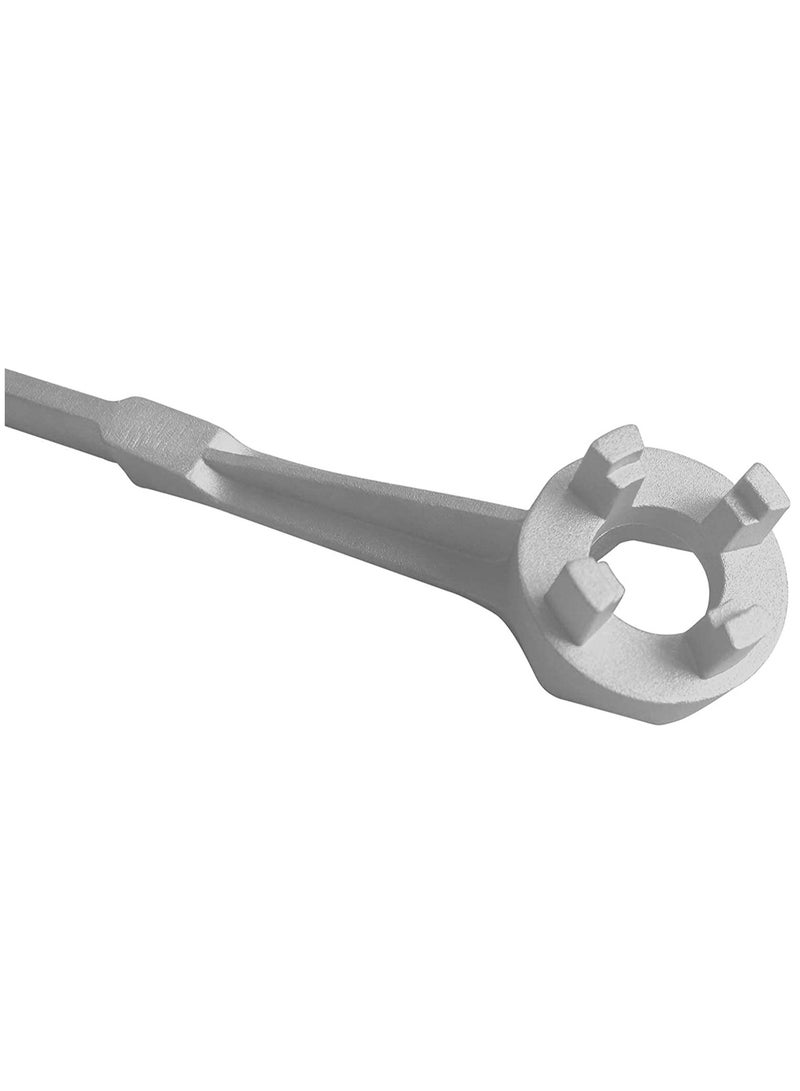 Aluminum Drum Wrench, Drum Plug Wrench Opener for Opening 10 15 20 30 50 55 Gallon Drum, Fits 2 in and 3/4 in Bung Caps - Image 3
