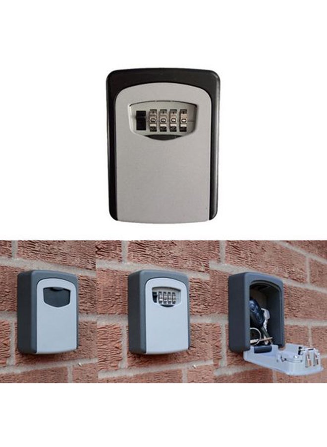 Wall Mounted Key Storage Lock Box Black/Grey 120x35x85mm - Image 5