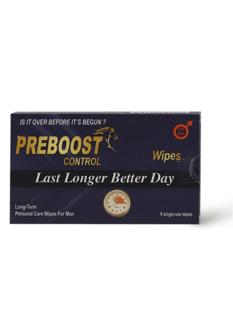 Preboost Control Tissues for Men - 6 Tissues