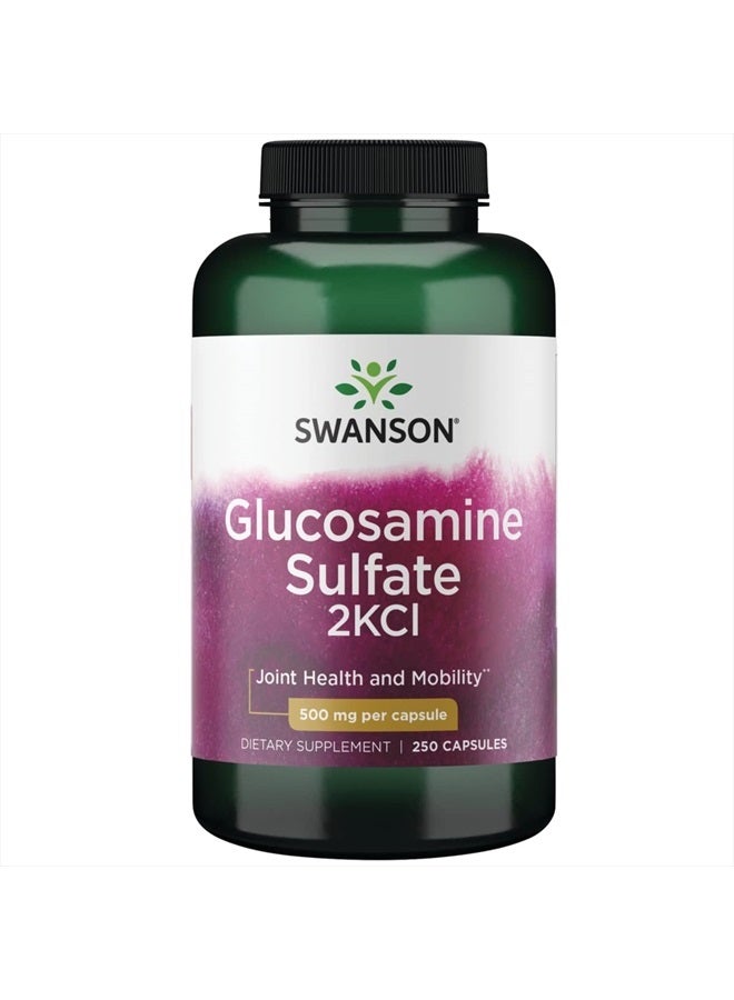 SWANSON Glucosamine Sulfate 2Kcl 500 Milligrams 250 Capsules - Image 1
