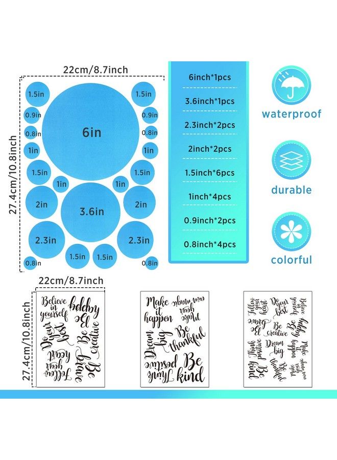 Tallew 576 Pieces Polka Dot Wall Decals Inspirational Wall Sticker For Classroom Kids Colorful Circle Wall Sticker Removable Lettering Positive Saying Sticker For Dance Yoga Gym Nursery(Mixed Color)  - Image 3