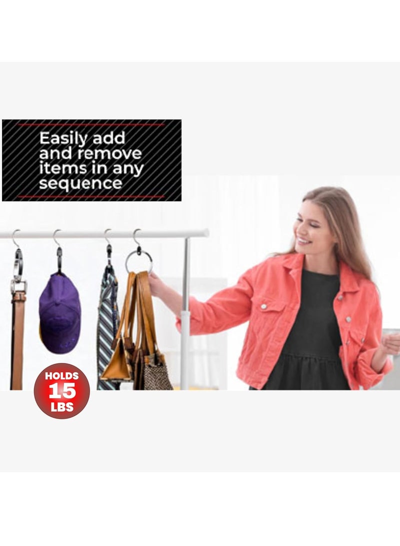 Bukela Multipurpose Closet Hanger Organizer Great Space Saver Cut Clutter in The Closet Perfect for Belts, Baseball Hats, Ties, Scarves, Purses and Much More Versatile Hanger  - Image 4