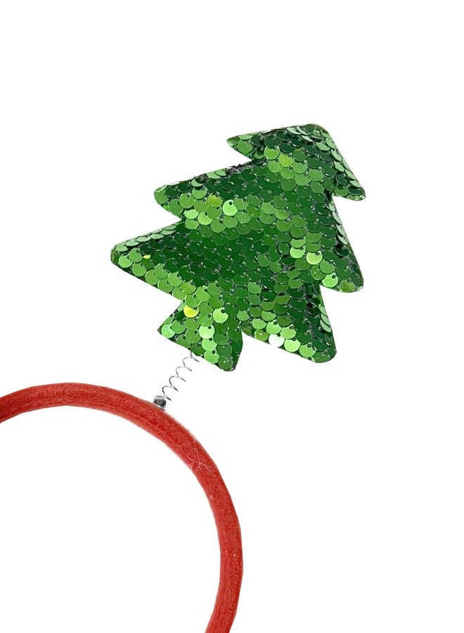 INFISPACE Christmas Sequin Bopper Headband/Santa Hairband Headgear for Adults & Kids (Free Size, Green, 1) - Image 3