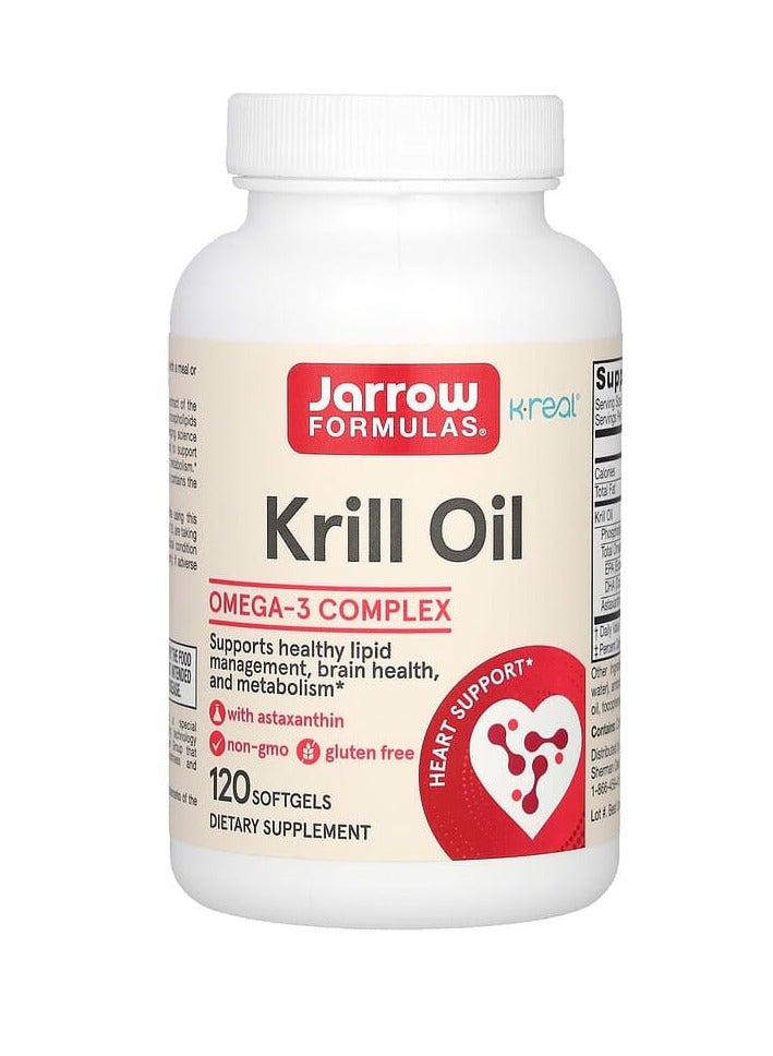 jarrow formulas Krill Oil, 120 Softgels (600 mg per Softgel)