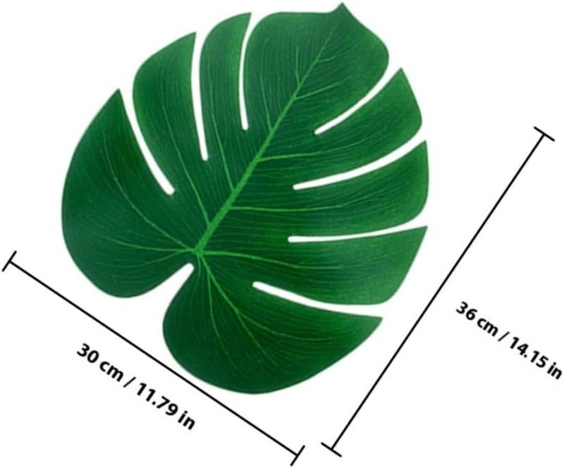 Artificial Monstera and Palm Leaves Set, 66pcs Simulation Tropical Foliage, Sturdy Faux Greenery for Wedding, Birthday, Home Party Decor and Photo Props - Image 2