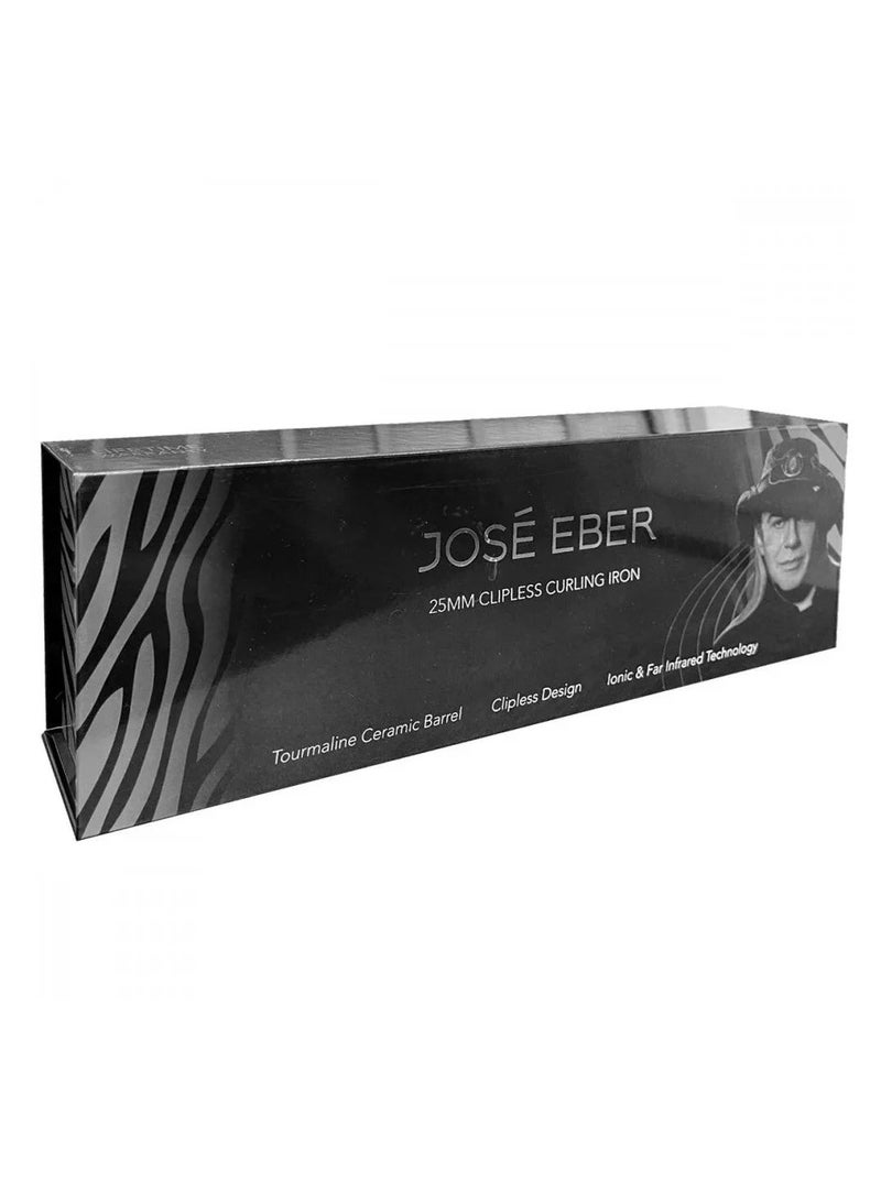 Jose Eber Clipless Curling Iron, Black Zebra 25mm - Image 3