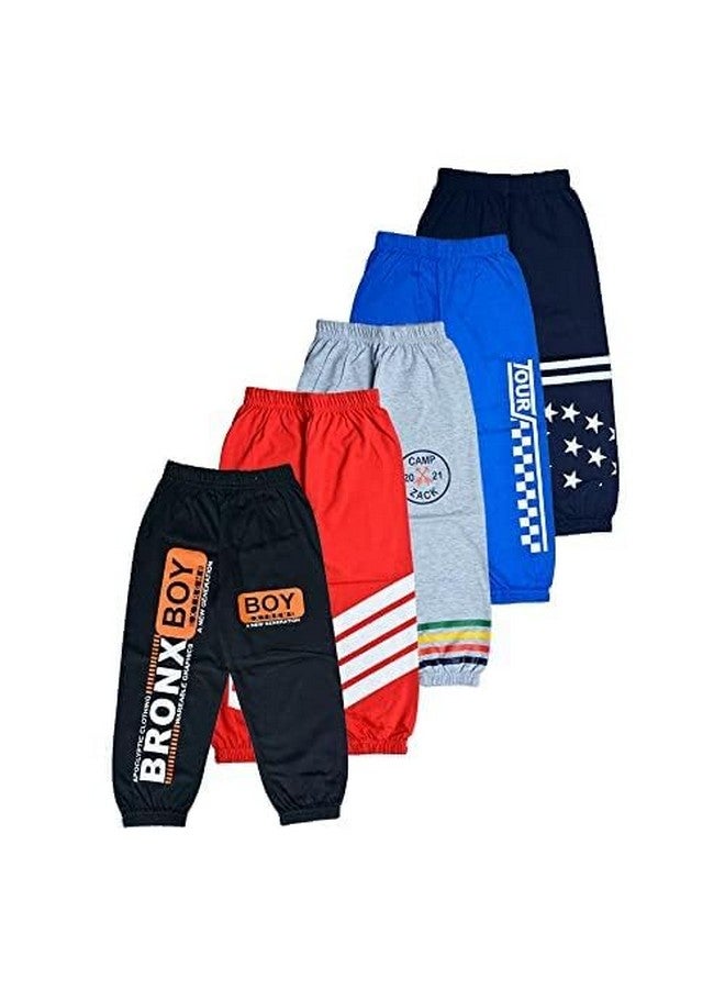 T2F T2F Relaxed Boy's Printed Track Pants (Pack of 5) (Bystrk22_Multicolor_9-10 Years) - Relaxed - Image 2