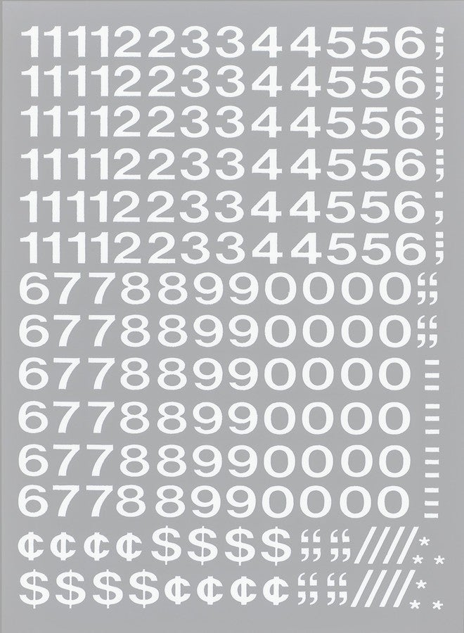 CHARTPAK Self-Adhesive Vinyl Numbers, 1/2 Inch High, White, 210 per Pack (01116) - Image 2