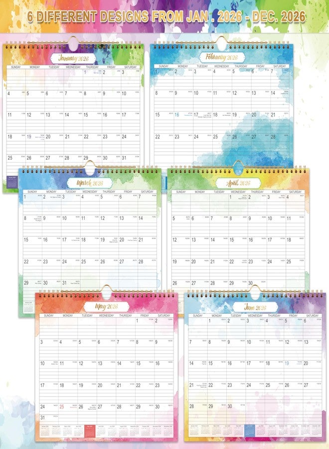 MaaIbok 2026 Calendar - 2026 Wall Calendar 12 Months, from Jan.2026 - Dec.2026, Calendar 2026, Monthly Calendar with Julian Date, 11 x 8.5 in, Twin-Wire Binding, Great for Hanging on The Wall, Color Design - Image 4