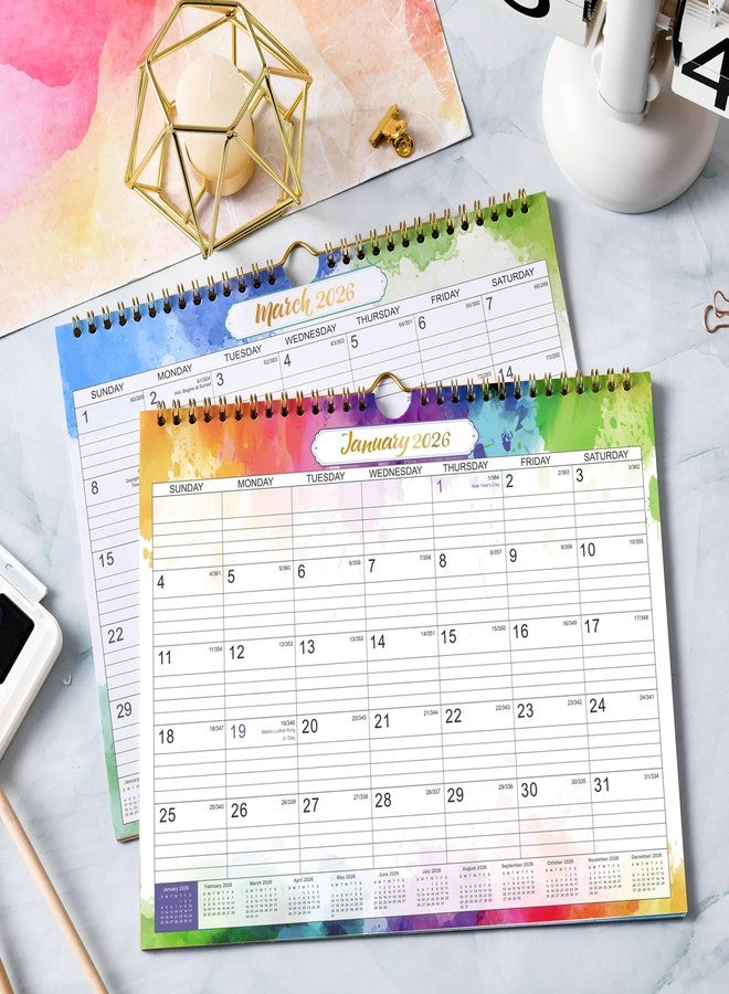 MaaIbok 2026 Calendar - 2026 Wall Calendar 12 Months, from Jan.2026 - Dec.2026, Calendar 2026, Monthly Calendar with Julian Date, 11 x 8.5 in, Twin-Wire Binding, Great for Hanging on The Wall, Color Design - Image 2