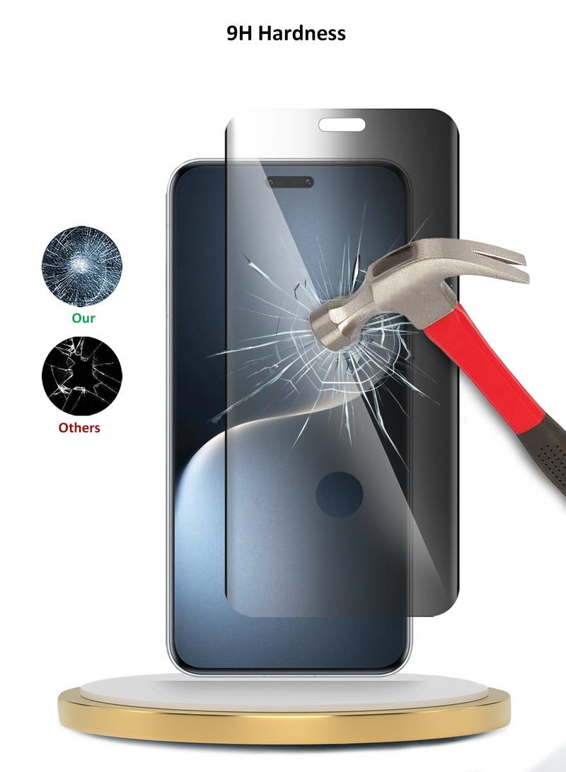 UV Honor Magic7 Pro 5G 2024 Premium Curved Edges UV Full Glue Full Cover Privacy Tempered Glass Screen Protector (MSGUCP) - Clear - Image 3