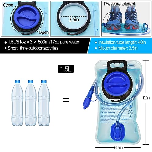 Mdvora 1.5L Hydration Bladder Cleaning Kit, Large Opening Water Bladder for Cycling Hiking Camping - Image 3