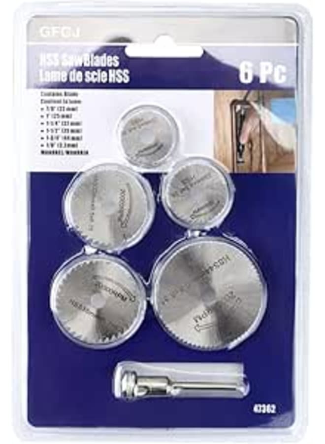 Generic Cutting Saw Disk Set 6pcs HSS for Drills
