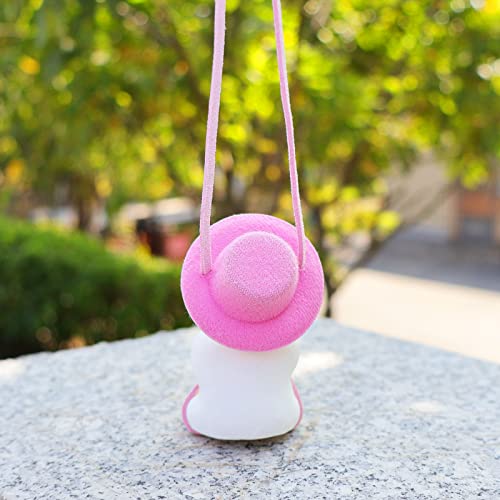 Qiwen Pink Car Accessories for Women Girl of Swinging Duck Car Hanging Ornament Cute Cool Decorations Rear View Mirror Hanging Accessories Pendant Charm(Pink) - Image 5