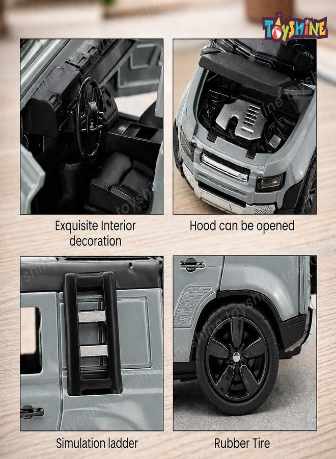 Toyshine 1:32 Scale Die SUV Racing Model Car with Music and Lights Along with Pull Back Function Opening Doors Feature for Kids Boy Girl 3+, Silver - Image 4