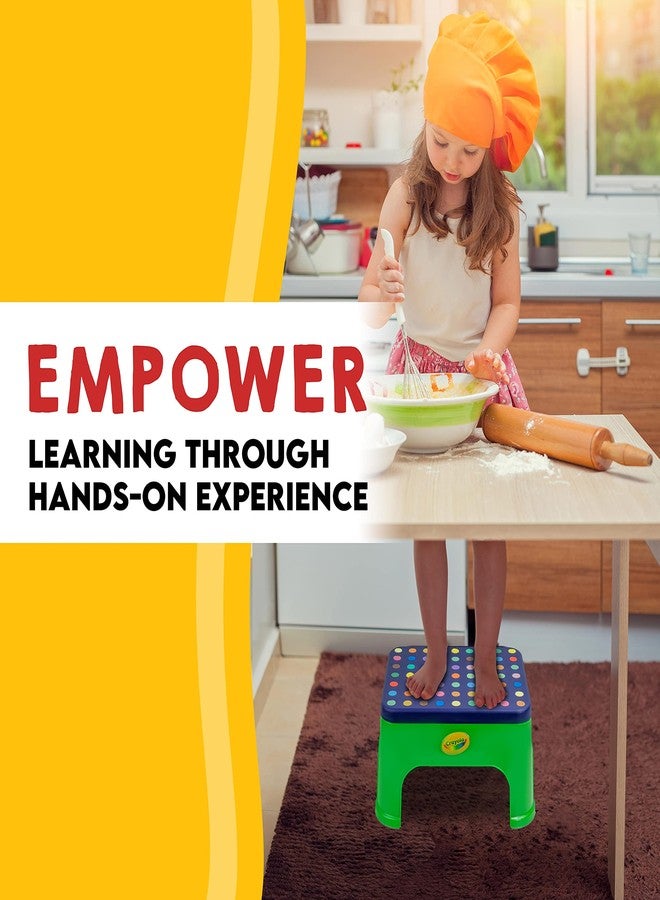 Crayola 7'' Step Stool for Kids (1 Pack), Toddler Color Learning, Toddler Step Stool, Kitchen Stool for Toddlers, Stepping Stool for Kids Bathroom, Potty Training Step Stool, Step Stool 300lb Capacity - Image 3