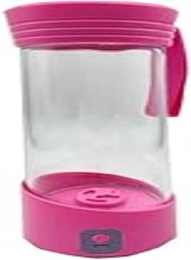 Camping USB Mini Electric Fruit Vegetable Juicer Handheld Smoothie Maker 400ML Blender Juice Cup Pink