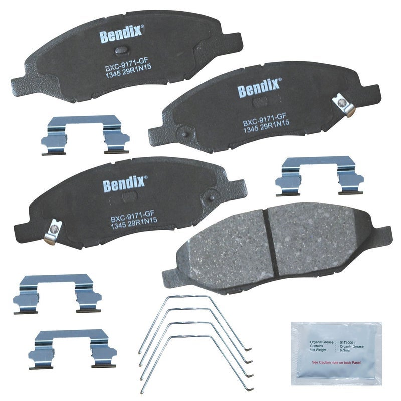 Bendix Priority1 CFC1345 Ceramic Front Brake Pads for Nissan Tiida 2011-2007, Tiida 2018-2016, Versa 2011-2008 - Image 2