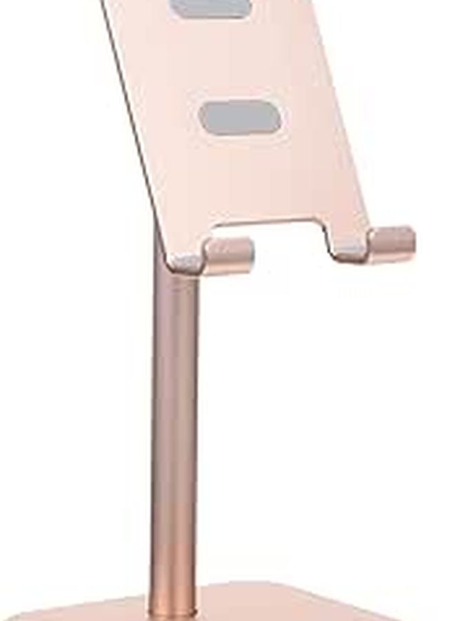 Gold Metal Adjustable Phone Tablet Stand Height Lift Stable Desktop Holder - Image 1